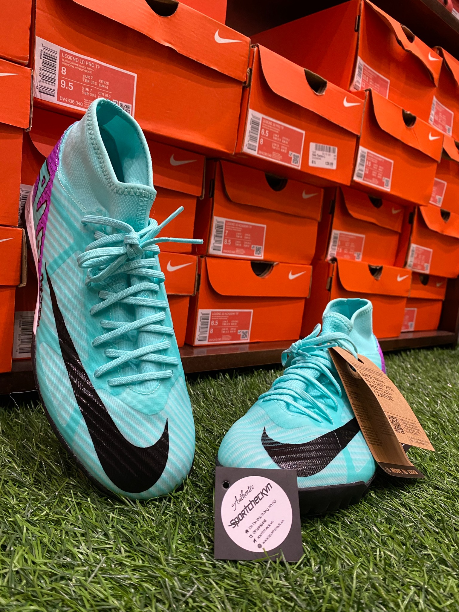 NIKE ZOOM MERCURIAL SUPERFLY 9 ACADEMY TF - DJ5629-300 - XANH LÁ