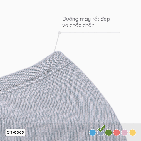 Khẩu trang trẻ em Coolmom chất liệu sợi tre cao cấp màu xám fog size M / CM-0005-M-XF