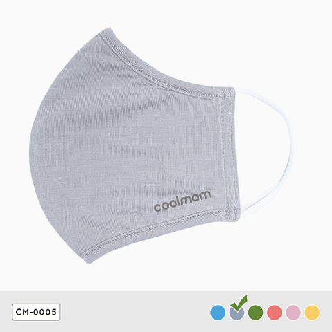 Khẩu trang trẻ em Coolmom chất liệu sợi tre cao cấp màu xám fog size M / CM-0005-M-XF