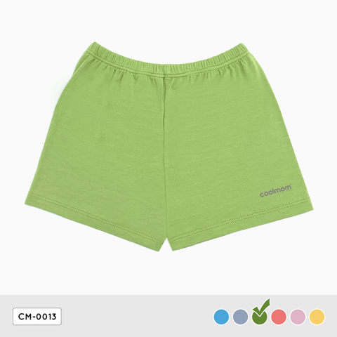 Quần đùi trẻ em Coolmom chất liệu sợi tre cao cấp màu xanh pickle size 6M / CM-0013-6M-XP