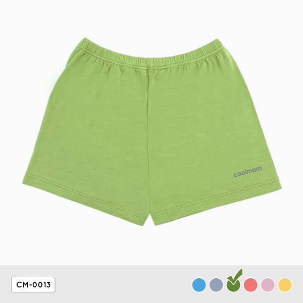 Quần đùi trẻ em Coolmom chất liệu sợi tre cao cấp màu xanh pickle size 24M / CM-0013-24M-XP