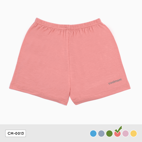 Quần đùi trẻ em Coolmom chất liệu sợi tre cao cấp màu hồng flamingo size 6M / CM-0013-6M-HF
