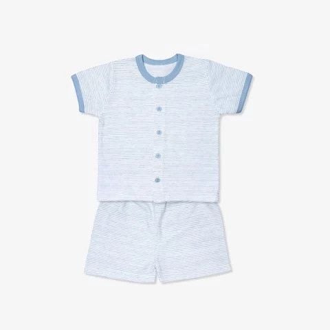 Bộ sơ sinh ngắn tay Miomio cài giữa mỏng mát