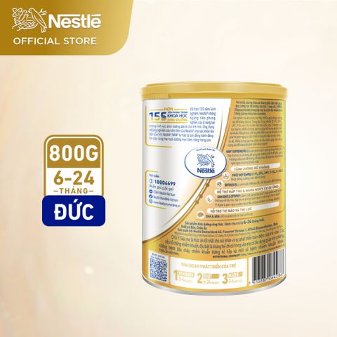 Sữa bột Nestlé NAN SupremePro 2 lon 800g với 5HMO & đạm Gentle Optipro nhập khẩu nguyên lon từ Đức