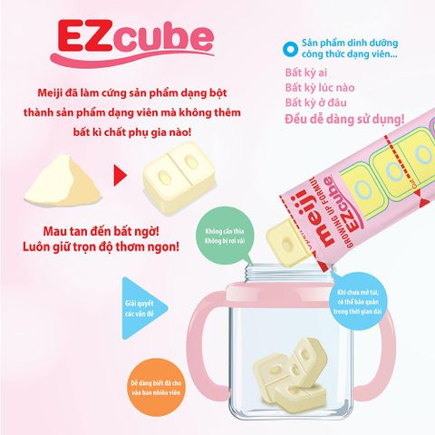 Sữa Meiji Growing Up Formula Ezcube 448g (1-3 tuổi)