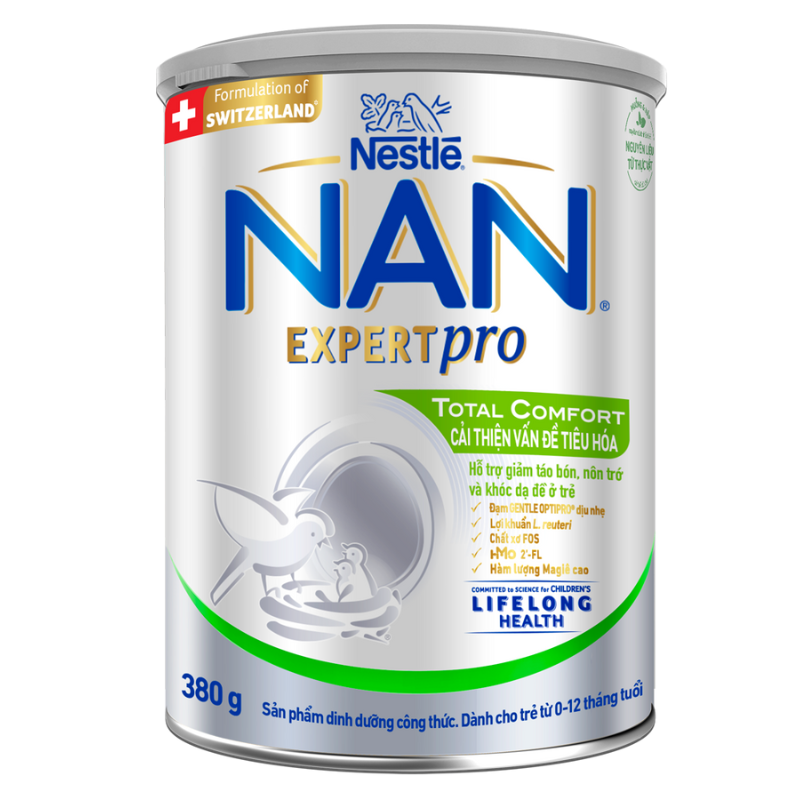 Sữa Bột Nestlé NAN Expert Pro Total Comfort 380g - Công thức đặc biệt dành cho trẻ mắc các triệu chứng đường tiêu hóa