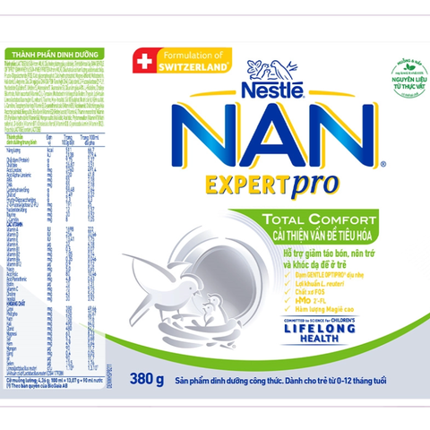 Sữa Bột Nestlé NAN Expert Pro Total Comfort 380g - Công thức đặc biệt dành cho trẻ mắc các triệu chứng đường tiêu hóa