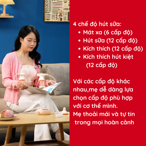 Máy hút sữa điện đôi và hút mũi Fatzbaby RESONANCE 8 FB1298BT