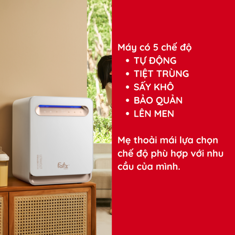 Máy tiệt trùng bình sữa Fatzbaby UVC KING 2 PLUS FB4725BT