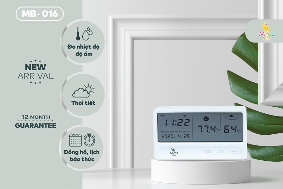 Nhiệt ẩm kế đa năng Moaz BéBé MB-016