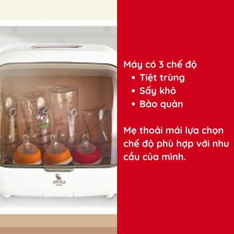 Máy tiệt trùng sấy khô Moaz BéBé UVC úp bình sữa MB-044