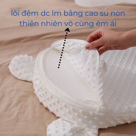 (CHÍNH HÃNG) Gối chống trào ngược cho bé cao cấp LOVE BABY vải polyester lõi cao su non (có hỗ chợ ship hỏa tốc)