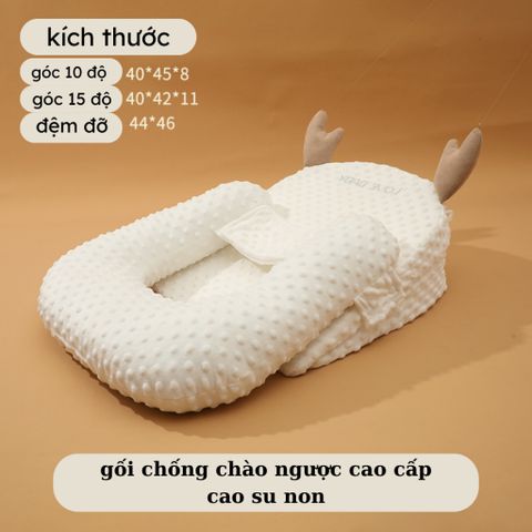 (CHÍNH HÃNG) Gối chống trào ngược cho bé cao cấp LOVE BABY vải polyester lõi cao su non (có hỗ chợ ship hỏa tốc)