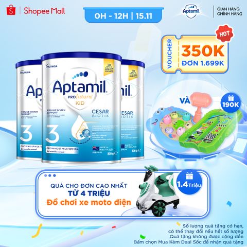 Combo 3 Sữa bột Aptamil Profutura Kid Cesarbiotik 3 New