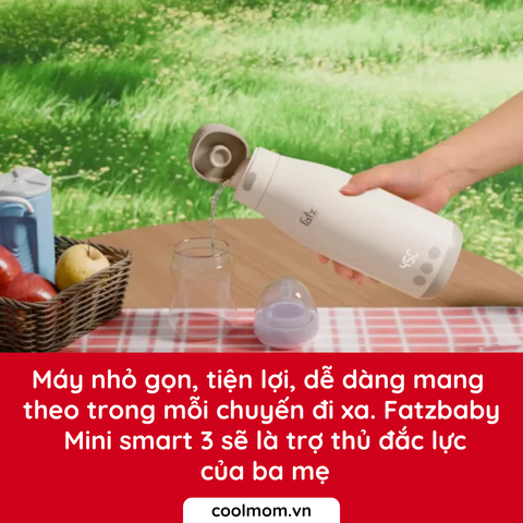 Bình đun và hâm nước pha sữa di động Fatzbaby Mini Smart 3 FB3621FD