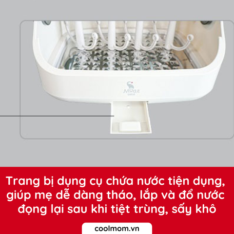 Máy tiệt trùng sấy khô Moaz BéBé UVC úp bình sữa MB-044