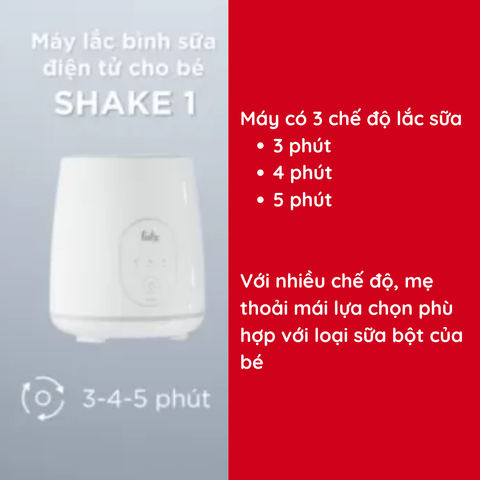 Máy lắc bình sữa điện tử Fatzbaby SHAKE 1 FB3910HB