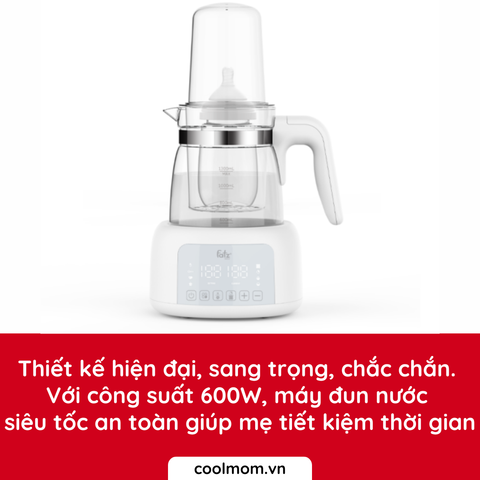Máy đun nước và hâm nước pha sữa điện tử Fatzbaby QUICK 12 PLUS FB3504HB