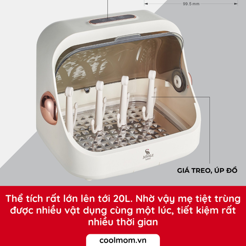 Máy tiệt trùng sấy khô Moaz BéBé UVC úp bình sữa MB-044