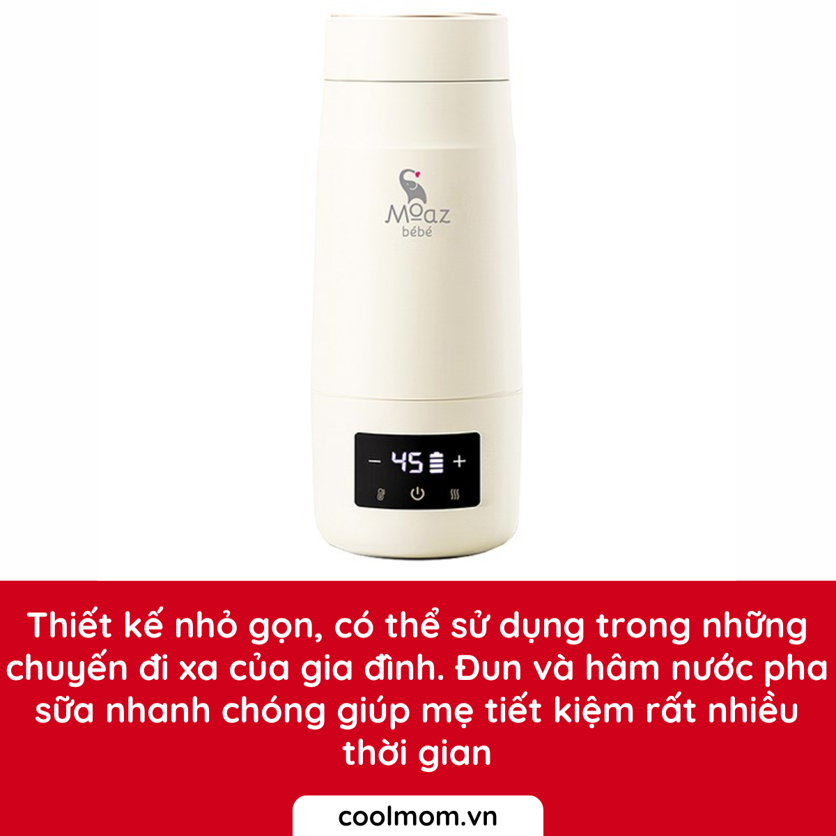 Bình đun nước pha sữa di động Moaz BéBé MB-058