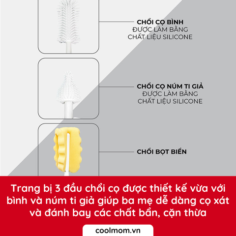 Bộ cọ rửa bình sữa điện Moaz Bébé MB-047