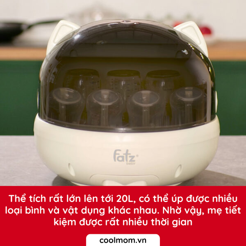 Máy úp bình sữa và tiệt trùng sấy khô UVC FATZBABY TIDY 1 FB4268WM