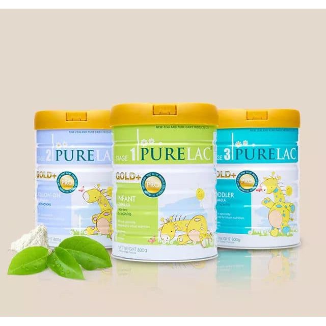 Sữa bột dinh dưỡng PureLac Royal Plus 800g số 1, 2, 3 cho bé từ 0-36 tháng tuổi