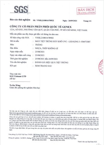 Máy tiệt trùng bình sữa Fatzbaby KING 3 UVC LED FB4733BT