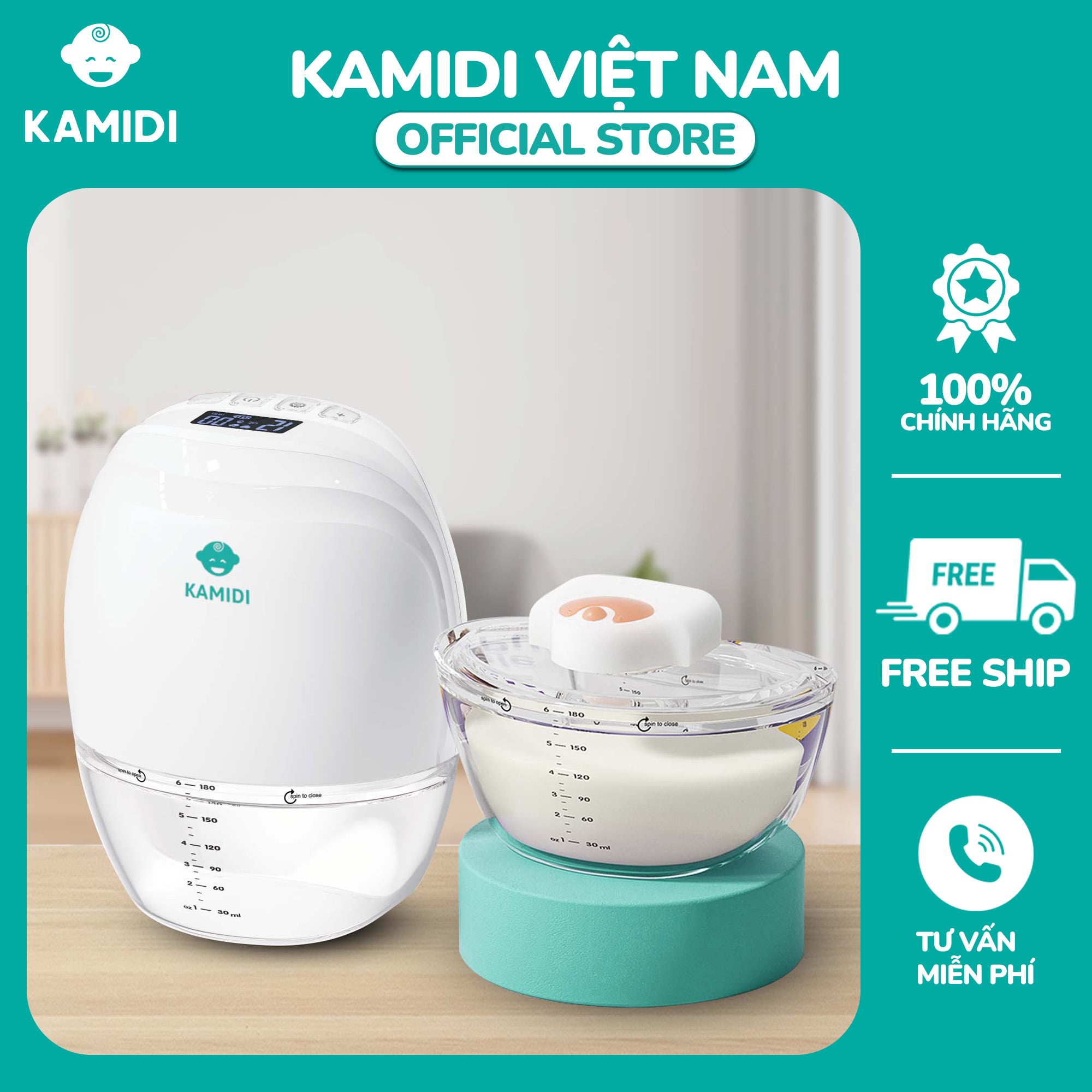 Máy hút sữa rảnh tay không dây Kamidi Queen 1 có thể nằm hút được