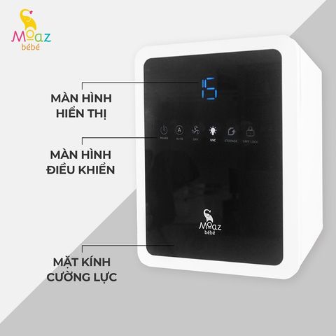 Máy tiệt trùng sấy khô Moaz BéBé UVC bảo quản bình sữa MB-038