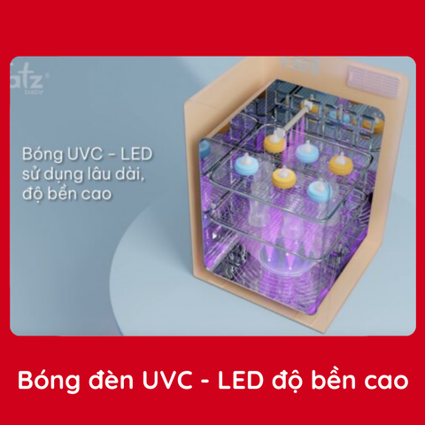 Máy tiệt trùng bình sữa Fatzbaby KING 3 UVC LED FB4733BT