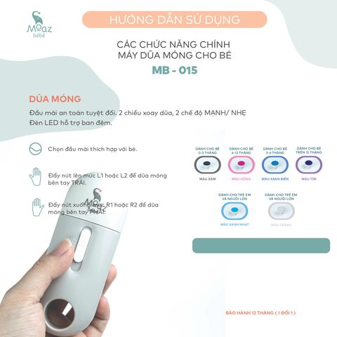 Máy dũa móng Moaz BéBé  cho bé MB-015