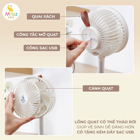 Quạt kẹp mini Moaz MB – 063