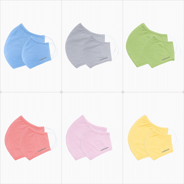 SET khẩu trang mẹ và bé Coolmom chất liệu sợi tre cao cấp / CM-0007