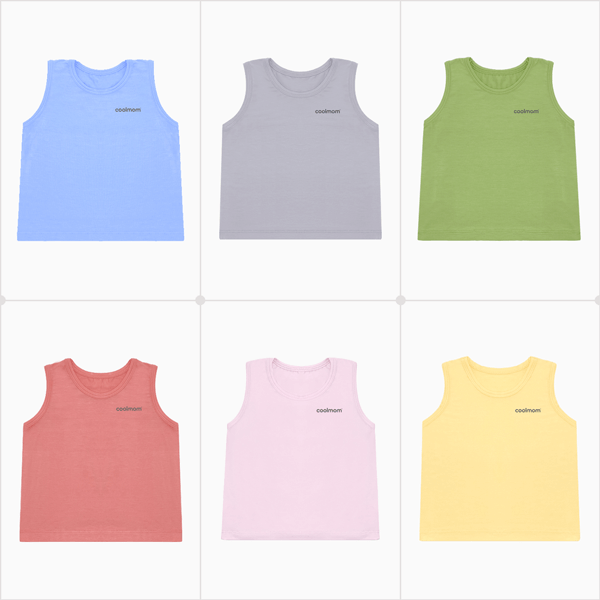 Áo ba lỗ Coolmom chất liệu sợi tre cao cấp / CM-0008