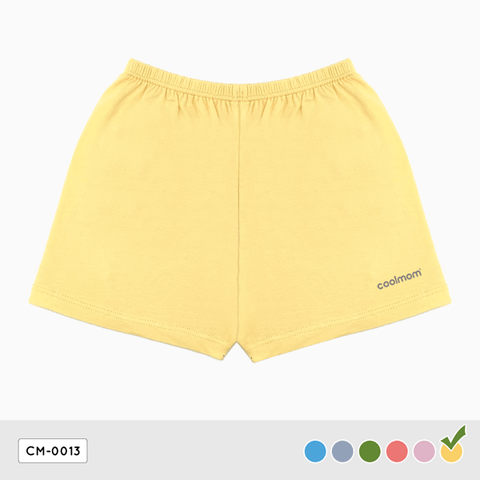 Quần đùi trẻ em Coolmom chất liệu sợi tre cao cấp màu vàng vanilla size 6M / CM-0013-6M-V