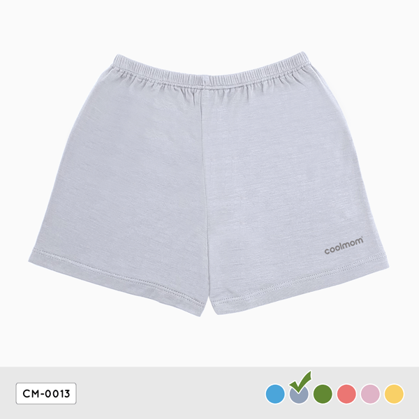 Quần đùi trẻ em Coolmom chất liệu sợi tre cao cấp màu xám fog size 24M / CM-0013-24M-XF