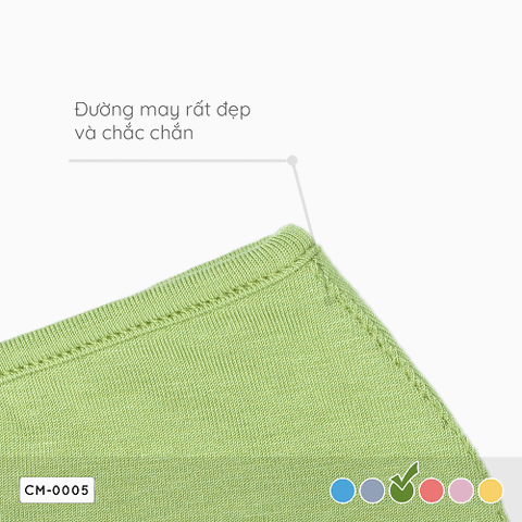 Khẩu trang trẻ em Coolmom chất liệu sợi tre cao cấp màu xanh pickle size S / CM-0005-S-XP