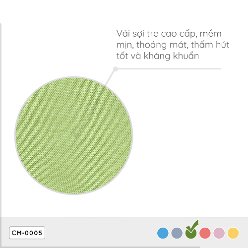 Khẩu trang trẻ em Coolmom chất liệu sợi tre cao cấp màu xanh pickle size S / CM-0005-S-XP