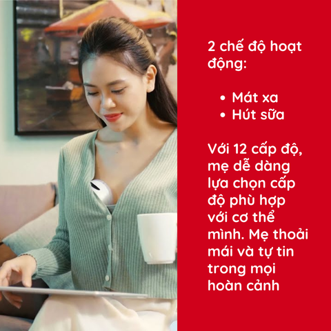 Máy hút sữa rảnh tay không dây Moaz BéBé MB-052