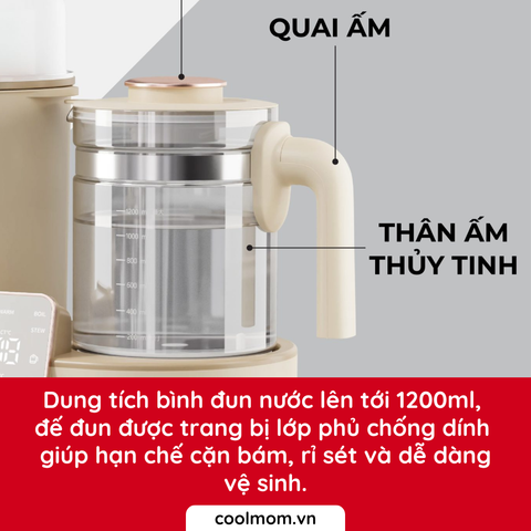 Máy tiệt trùng sấy khô Moaz BéBé tích hợp nấu cháo đun & hâm nước MB-046