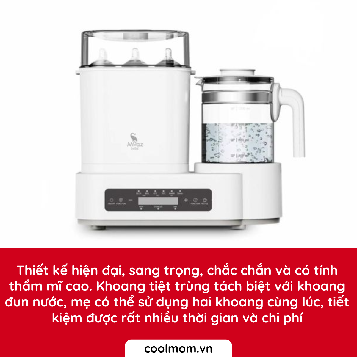 Máy tiệt trùng sấy khô và đun nước đa năng Moaz BéBé MB-031