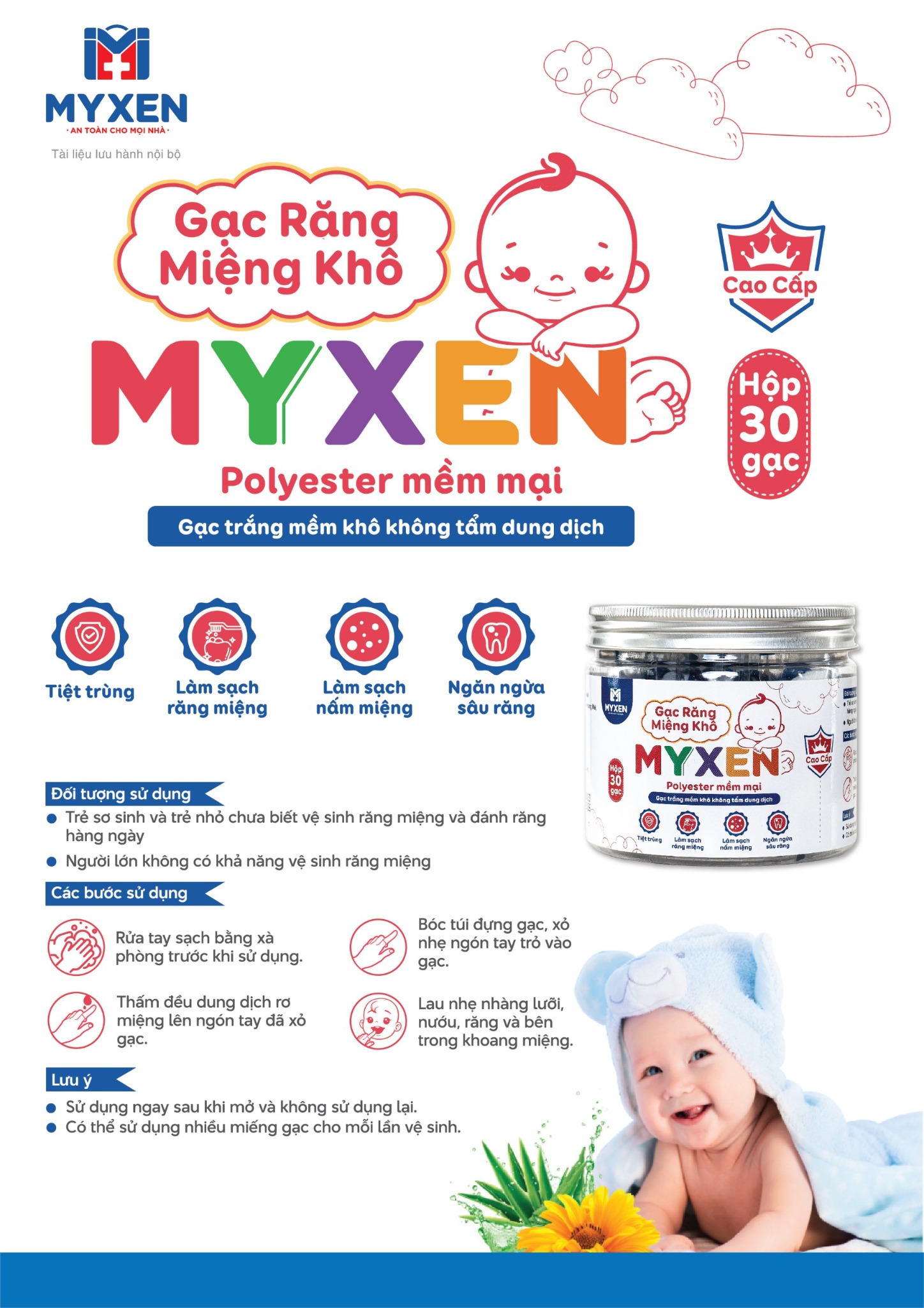 Gạc răng miệng khô MYXEN GKMX-01