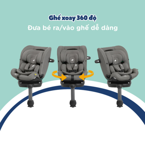 Ghế ngồi ô tô cho bé Joie i-Pivot Grow Thunder