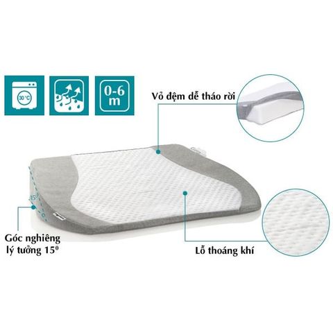 Đệm ngủ đúng tư thế Babymoov chống trào ngược cho bé - CHỐNG MÉO ĐẦU - HÀNG LOẠI 1