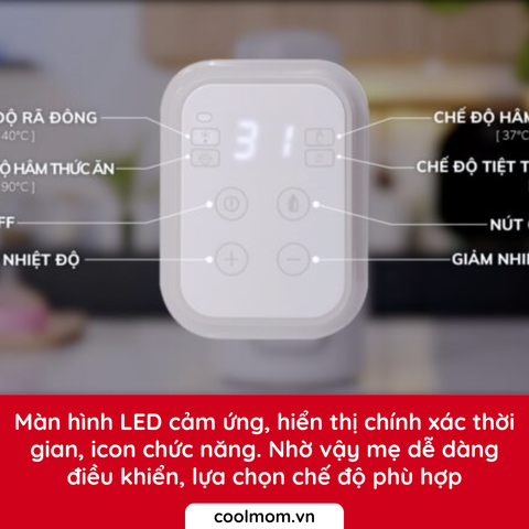 Máy hâm sữa và tiệt trùng Fatzbaby MONO 7 FB3010TN