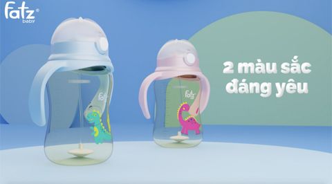 Bình tập uống Fatzbaby bật hút 2 tay cầm với phao 360 độ TRITAN 250ml FB0250N