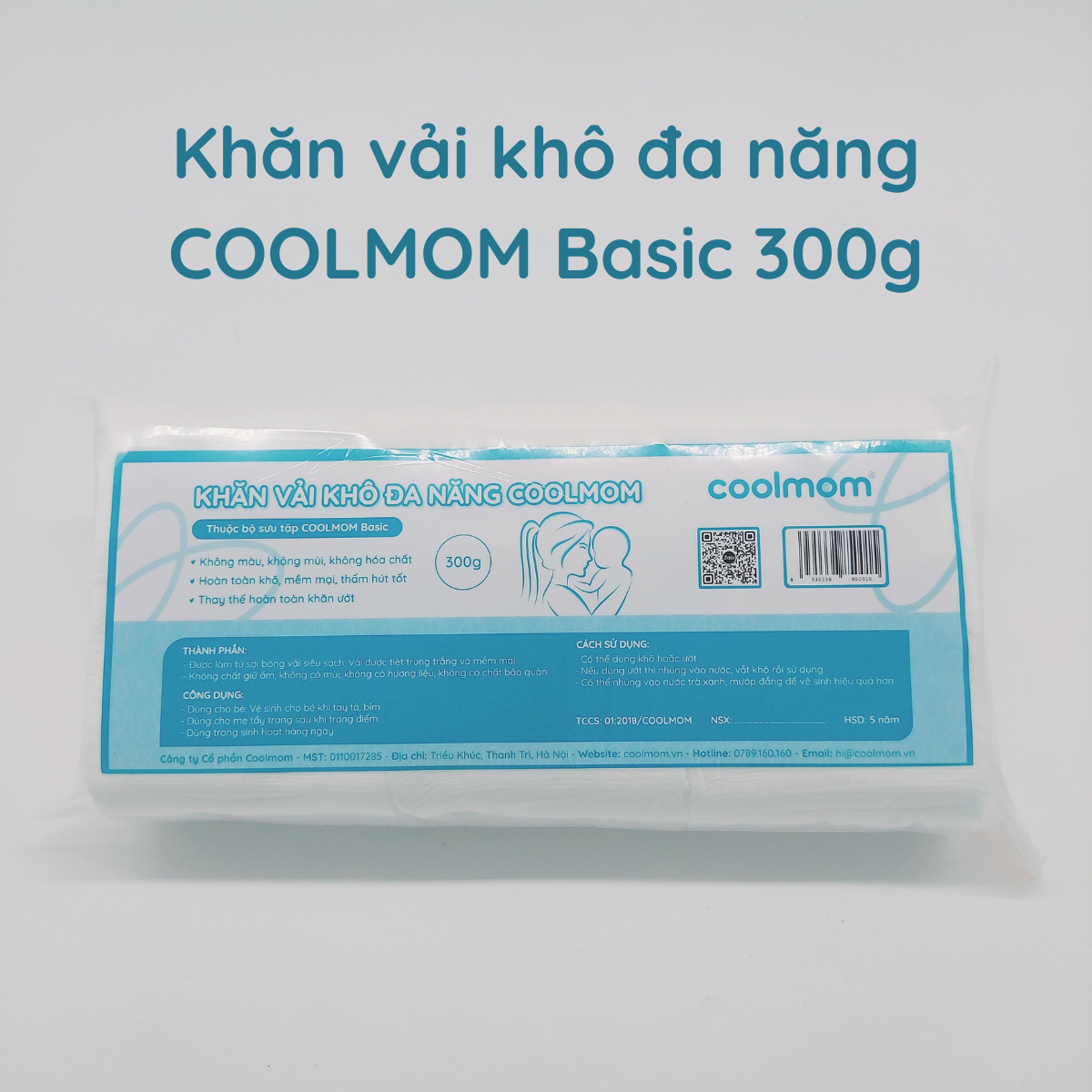 Khăn vải khô đa năng COOLMOM Basic 300g (NEW 2023)