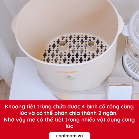 Máy tiệt trùng sấy khô Moaz BéBé tích hợp nấu cháo đun & hâm nước MB-046