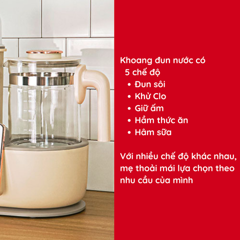 Máy tiệt trùng sấy khô Moaz BéBé tích hợp nấu cháo đun & hâm nước MB-046
